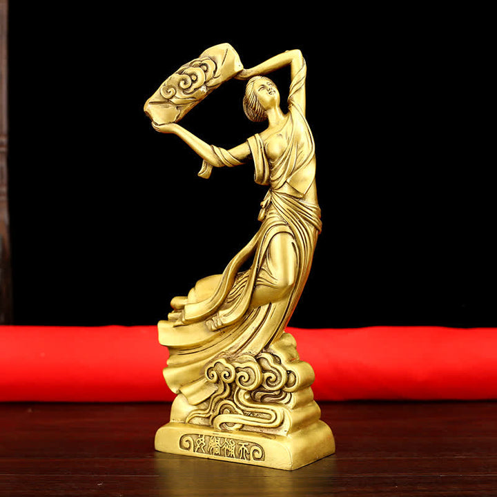 Decorazione della statua in rame del Bodhisattva Nuwa che ripara il cielo - image 4