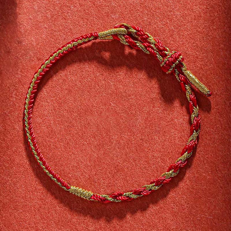 Braccialetto di protezione con treccia in corda, fatto a mano con Buddha Stones , zodiaco cinese, coniglio, gallo, topo, cavallo, drago