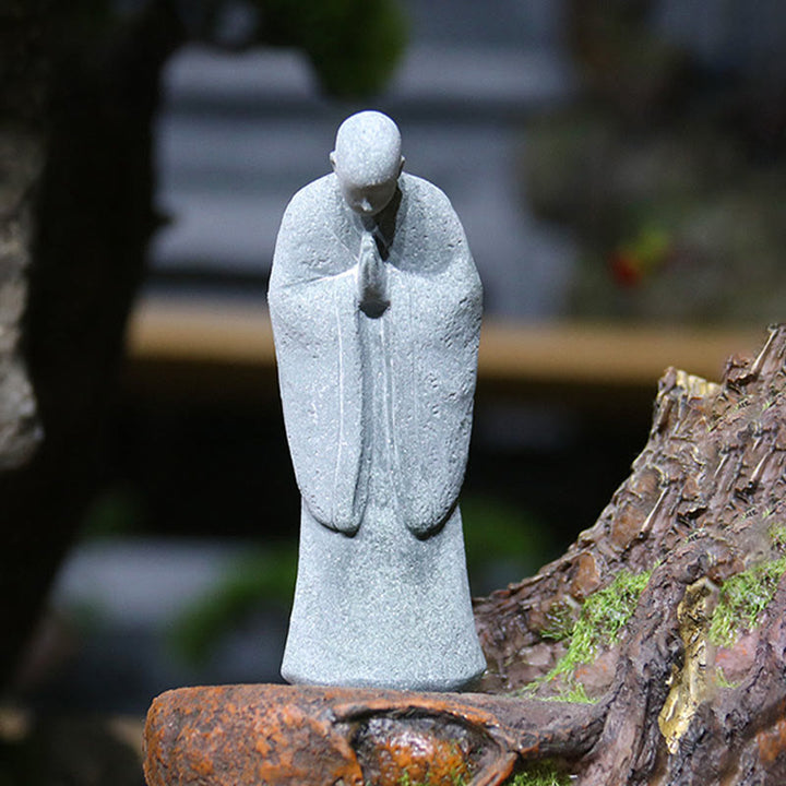 Buddha Stones Meditazione Buddha Monaco Serenità Decorazione della casa - Buddha con arco 4*5,5*9,5 cm - image 8