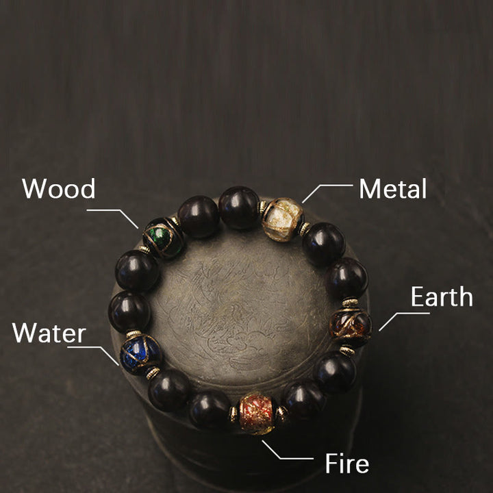 Braccialetto di perline di vetro di Liuli, Buddha Stones , incenso, sapone occidentale, cenere