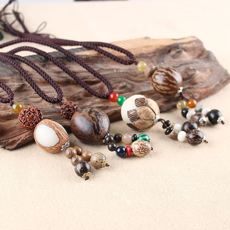 Collana con ciondolo Buddha Stones Bodhi Seed Lotus Wisdom Harmony - image 2