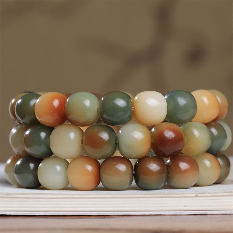 Braccialetto Buddha Stones colorato Bodhi Seed Peace Wisdom