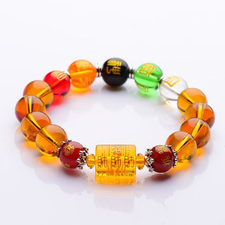 Bracciale Buddha Stones Natural Citrine Fortuna Felicità