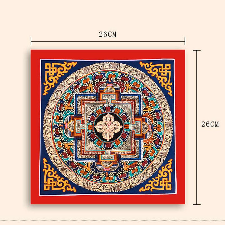 Dipinto Thangka tibetano fatto a mano, benedizione Thangka, scatola cieca, motivo a colori casuali