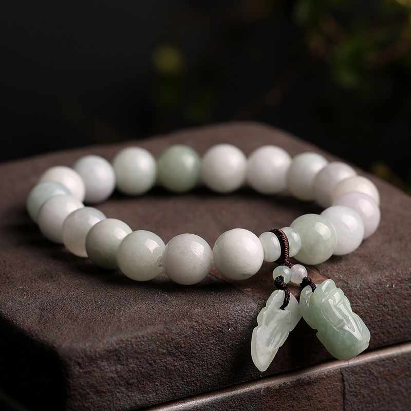 Braccialetto del successo Buddha Stones, giada naturale, zucca Pi Xiu e mela. - image 1