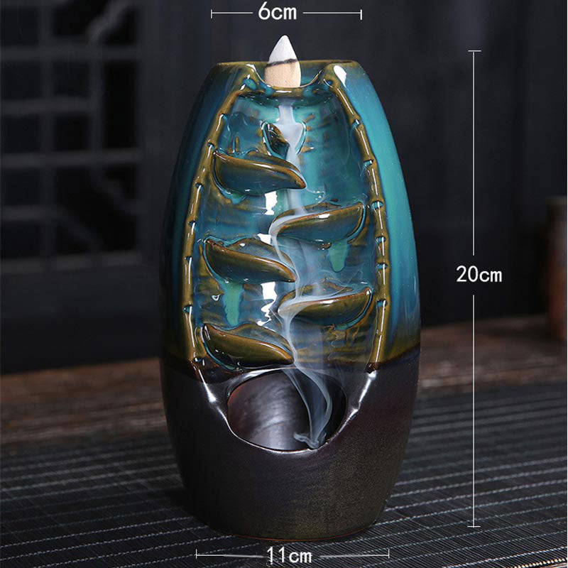 Buddha Stones Decorazione bruciatore di incenso protezione drago tibetano