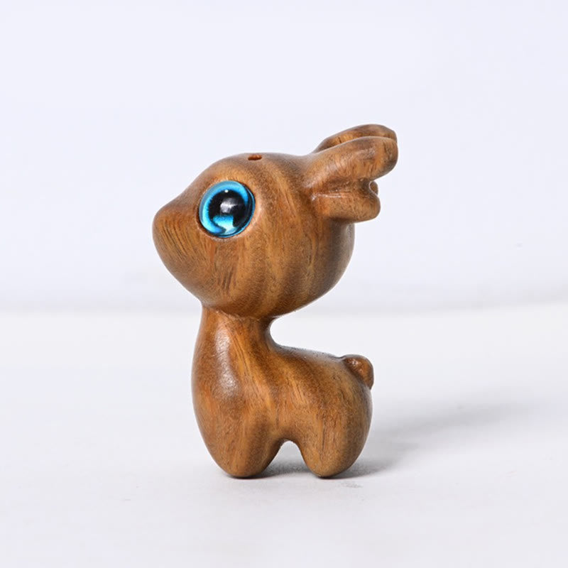 Buddha Stones Piccola foglia Sandalo rosso Legno di ebano Sandalo Sandalo verde Mini cervo fortunato Decorazione di protezione