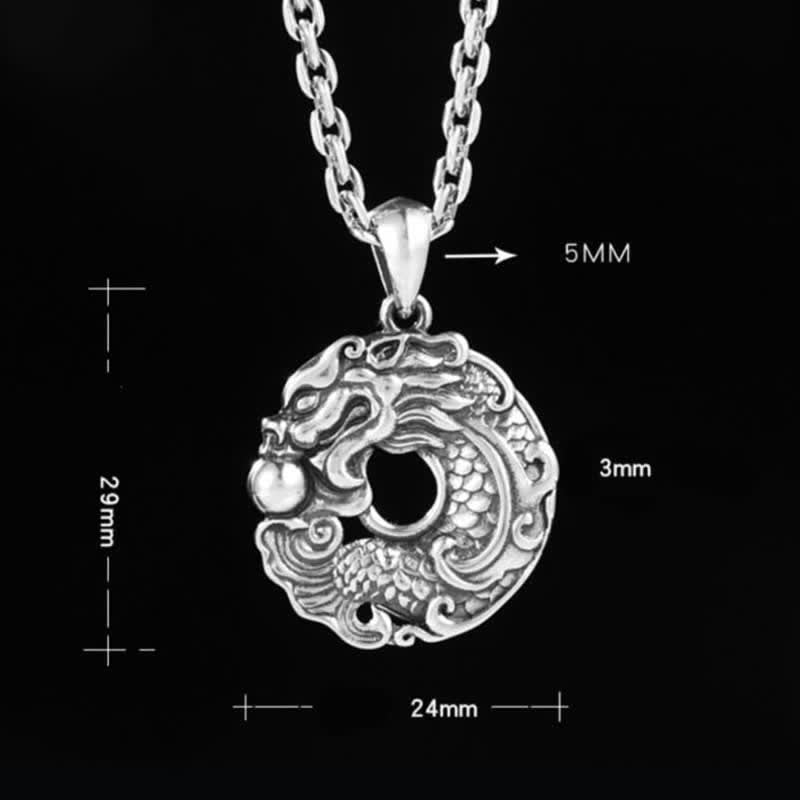 Buddha Stones Koi Fish Drago Pace Fibbia Ricchezza Collana Pendente - image 14