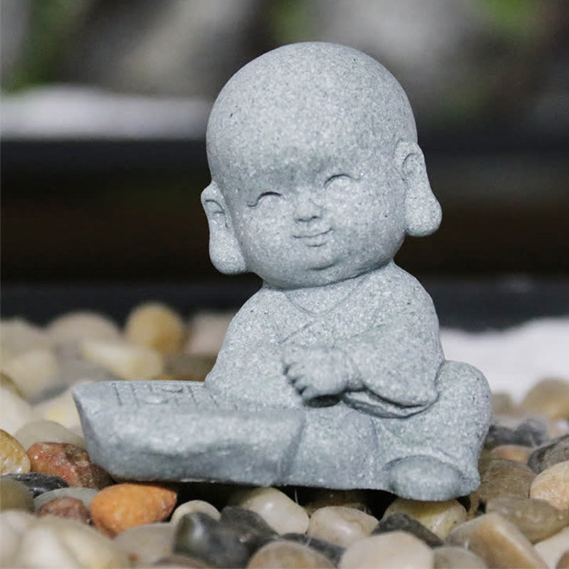 Buddha Stones Meditazione Preghiera Monaco Statua del Buddha Serenità Decorazione della casa