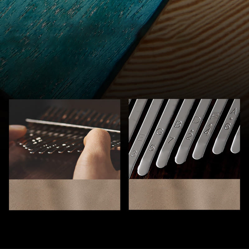 Buddha Stones Kalimba 17 tasti Thumb Piano in mogano Acacia Noce Pianoforte portatile per dita