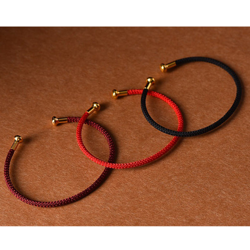 Braccialetto con polsino in corda intrecciata con design semplice fatto a mano Buddha Stones - image 13