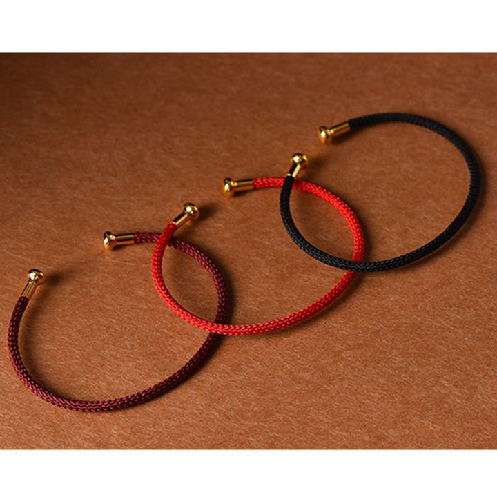 Braccialetto con polsino in corda intrecciata con design semplice fatto a mano Buddha Stones - image 13