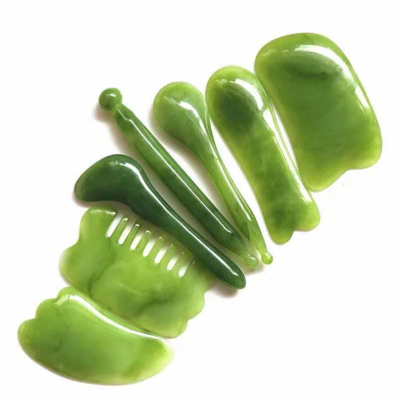 Set di pettini per massaggio completo del corpo e del viso Gua Sha in resina