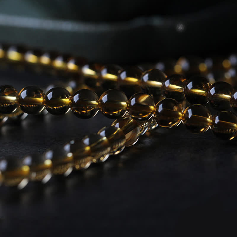 Braccialetto con ciondolo di protezione PiXiu, 108 perle di Mala, ambra citrino naturale, fibbia della pace, agata rossa - image 16