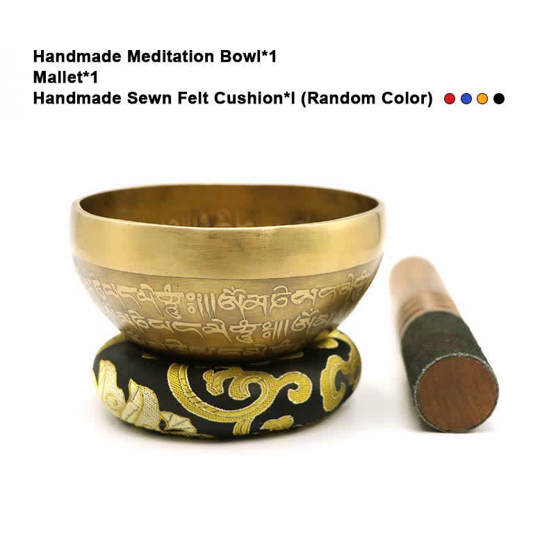 Ciotola tibetana Sutra realizzata a mano per la guarigione e la meditazione. Set di ciotole sonore per energia positiva. - 5,51 pollici (14 cm) - image 2