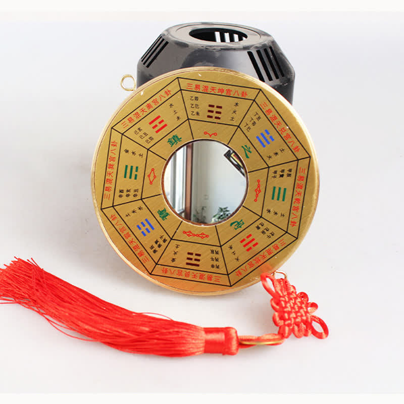 Mappa Feng Shui Bagua Moneta di rame Mappa energetica dell'equilibrio del nodo cinese