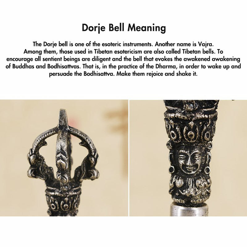 Set di campane per meditazione tibetane Buddha Stones e decorazioni in rame Vajra Dorje - image 20