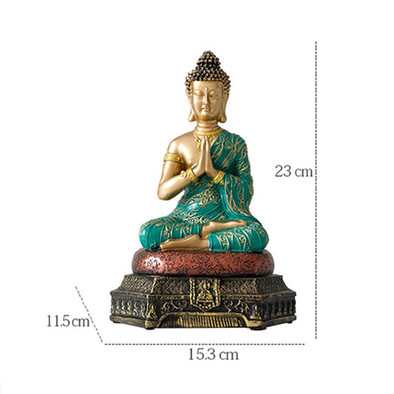 Buddha Stones Statua in resina della compassione del Buddha Decorazione