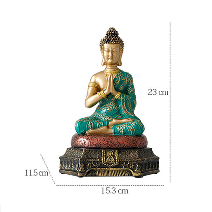 Buddha Stones Statua in resina della compassione del Buddha Decorazione