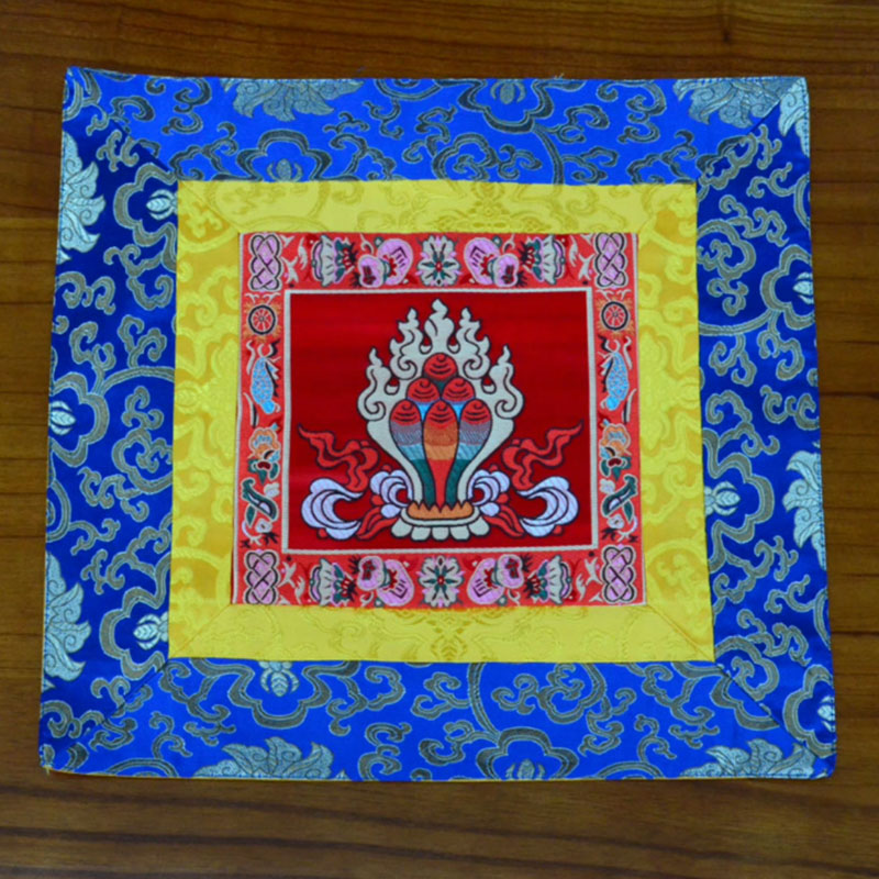 Tappetino per preghiera, meditazione, forza, nodo infinito, Vajra Man-Bcu, Kalachakra, simboli di buon auspicio