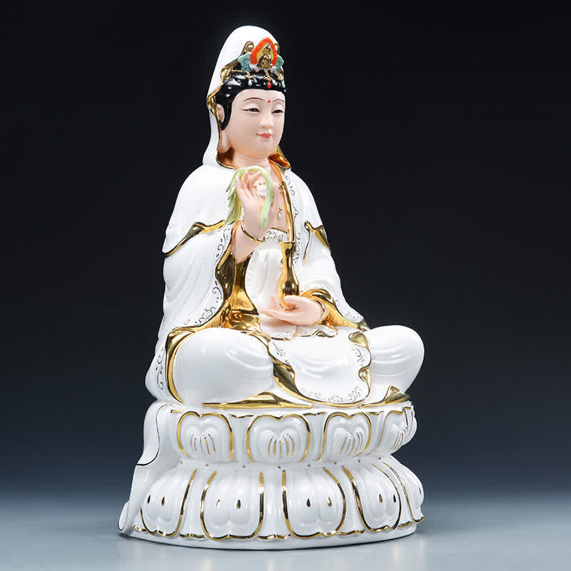 Statua in ceramica del successo del Bodhisattva Chenrezig Avalokitesvara Decorazione per la casa - image 2