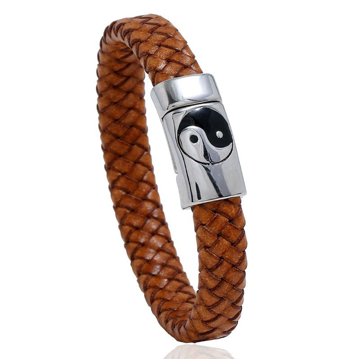 Bracciale equilibrio FengShui Yin Yang Buddha Stones - 19-20,5 cm - Cioccolato - image 6