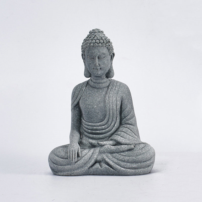 Buddha Stones Meditazione seduta Buddha Benedizione Compassione Decorazione - Piccolo - Buddha seduto - image 2