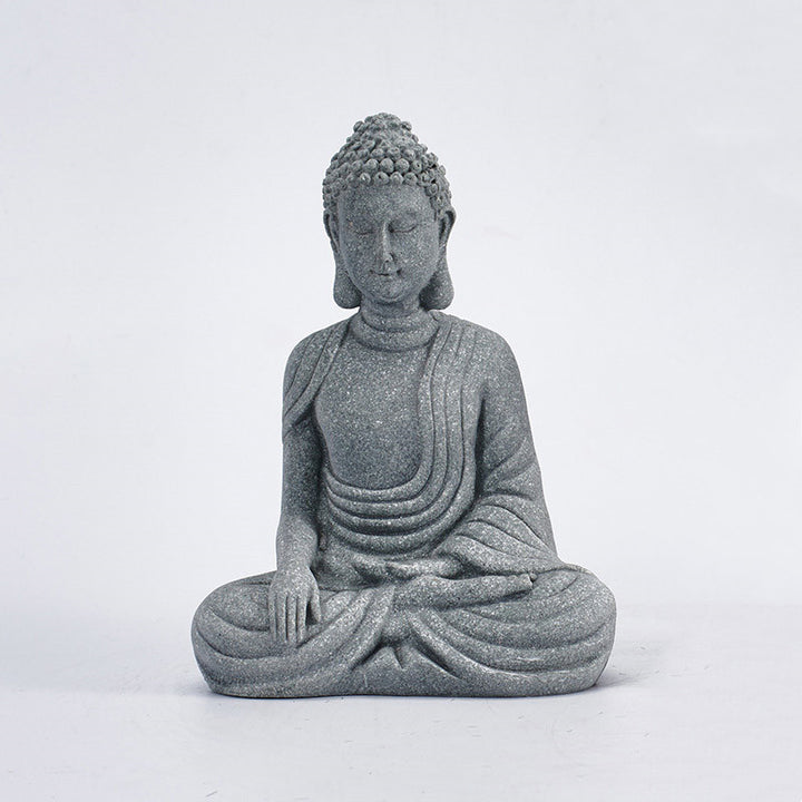 Buddha Stones Meditazione seduta Buddha Benedizione Compassione Decorazione - Piccolo - Buddha seduto - image 2