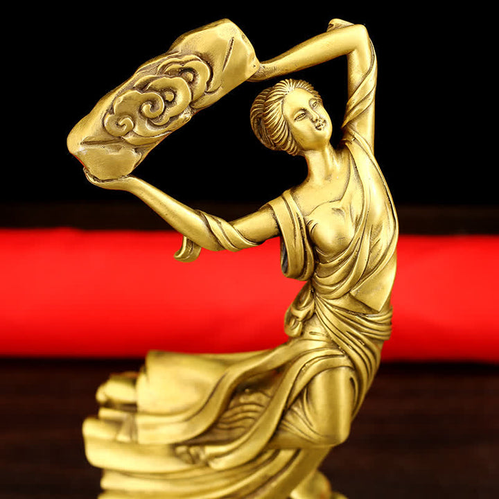 Decorazione della statua in rame del Bodhisattva Nuwa che ripara il cielo - image 7