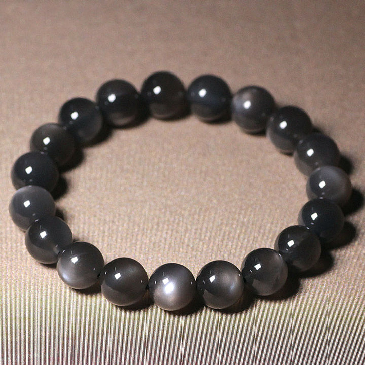 Braccialetto di perline di amore positivo in pietra di luna naturale
