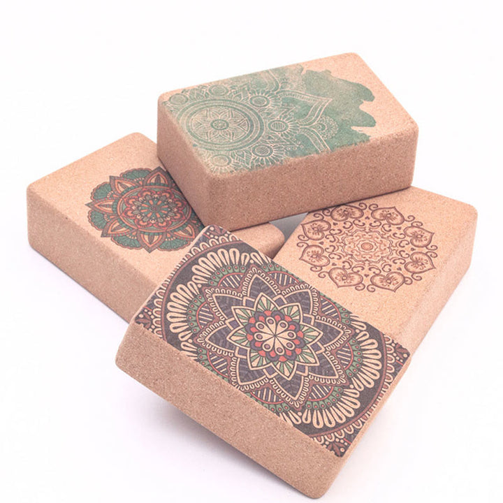Buddha Stones Mandala Tibetano Blocco di Sughero per Yoga Consapevole - image 0