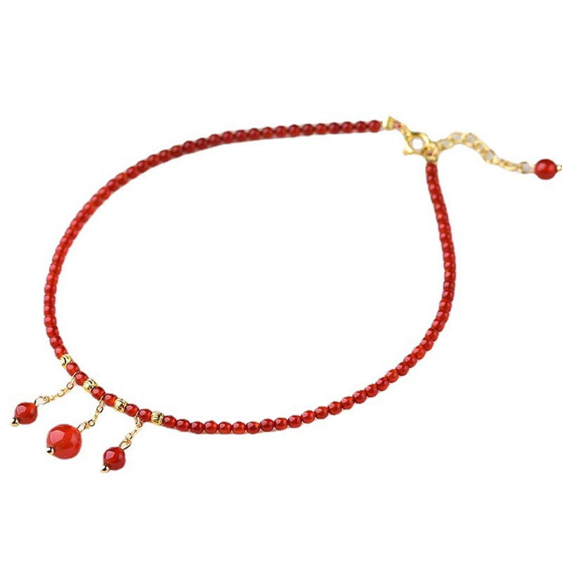 Cavigliera in agata rossa Confidence Calm