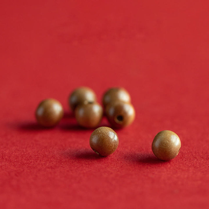 Braccialetto Buddha Stones Peach Wood Lotus Cinnabar Luck Wealth