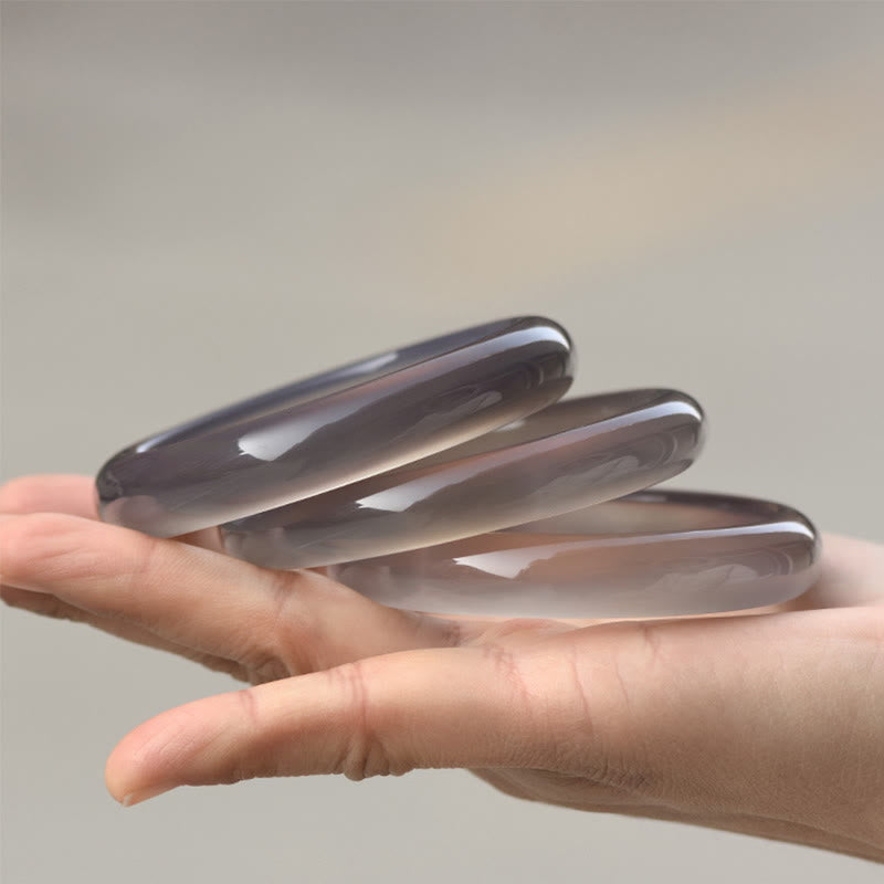 Braccialetto Armonia in Calcedonio Grigio Naturale Buddha Stones - image 0