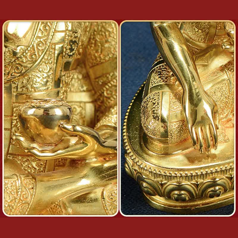 Statua di Buddha Shakyamuni Statua di rame dell'illuminazione Decorazione per la casa - image 17
