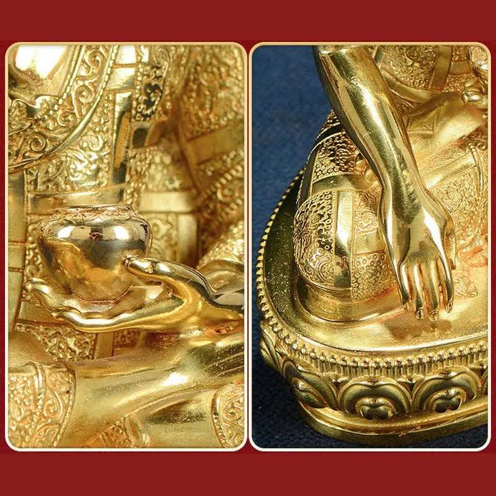 Statua di Buddha Shakyamuni Statua di rame dell'illuminazione Decorazione per la casa - image 17