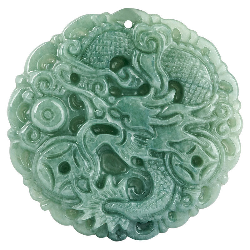 Collana con ciondolo a corda con pietre Buddha Stones, zodiaco cinese, drago, giada e fortuna - image 9