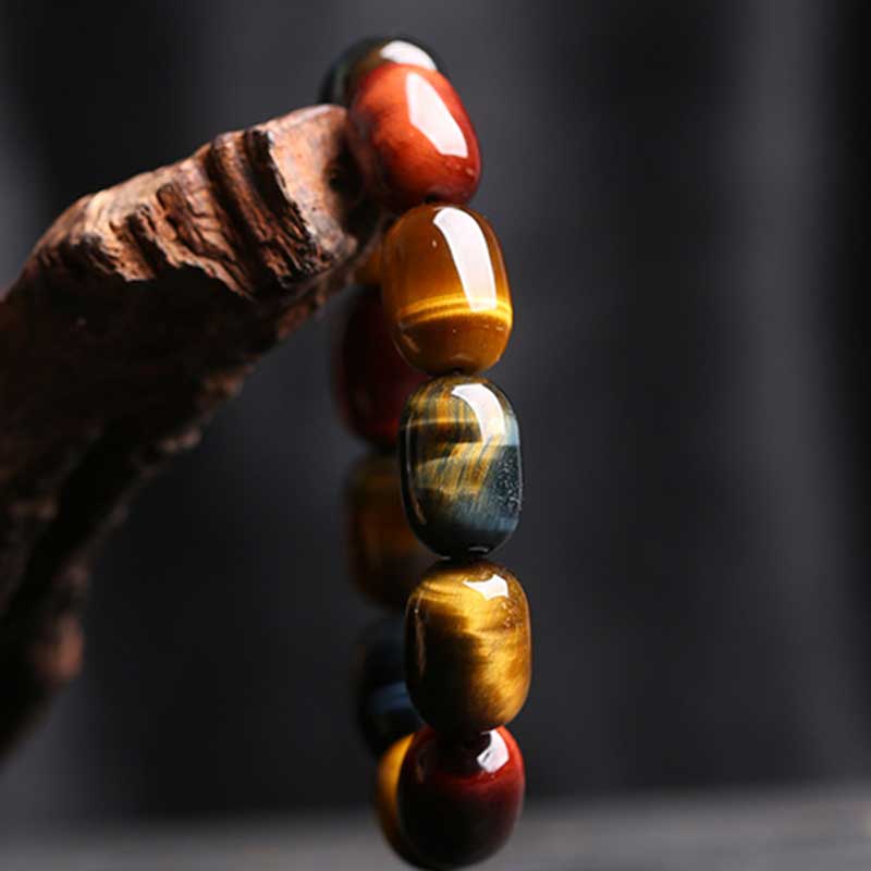 Braccialetto di protezione curativa naturale con occhio di tigre Buddha Stones - image 3