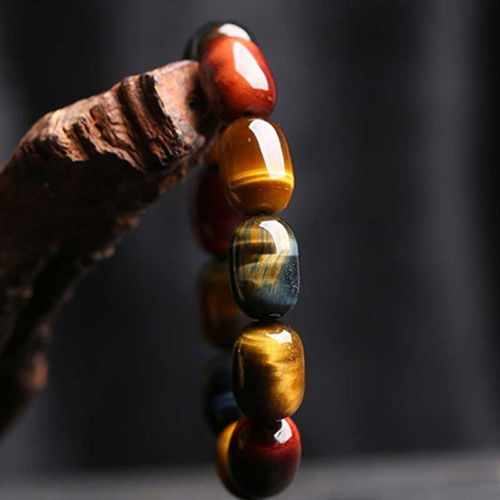 Braccialetto di protezione curativa naturale con occhio di tigre Buddha Stones - image 3