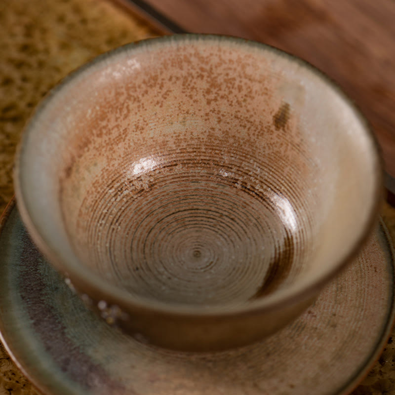 Buddha Stones Jingdezhen dipinte a mano Ru Kiln porcellana Hanfu ragazza fiore ceramica Gaiwan Sancai tazza da tè Kung Fu tazza da tè e piattino con coperchio
