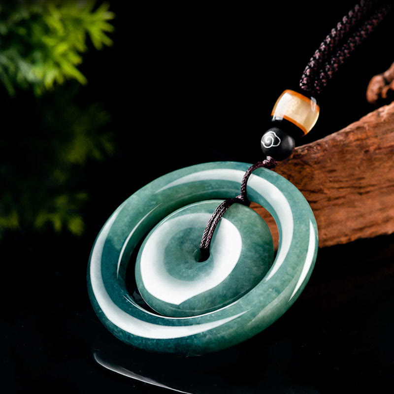 Collana Buddha Stones con fibbia per la pace, fortuna e prosperità