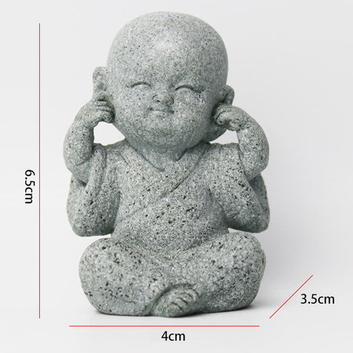 Buddha Stones Meditazione Preghiera Monaco Statua del Buddha Serenità Decorazione della casa