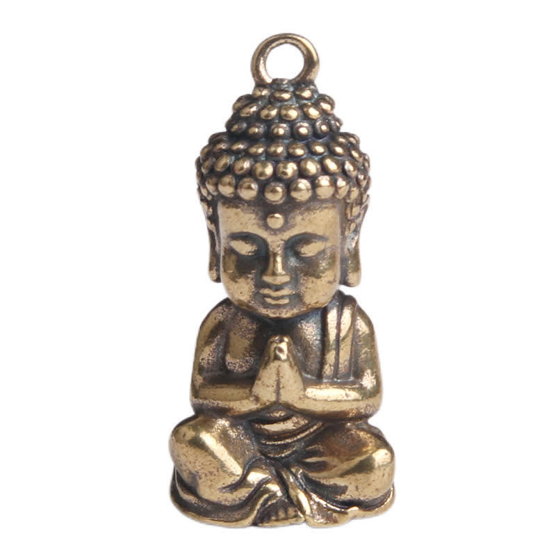 Portachiavi con ciondolo in rame con compassione del Buddha