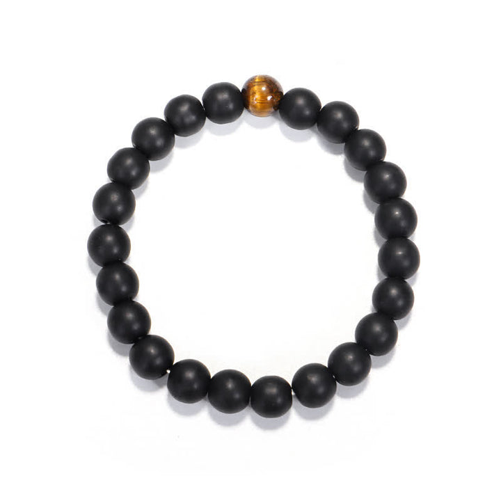 Buddha Stones 108 Mala Beads Pietra smerigliata Occhio di tigre Bracciale Collana Pendente