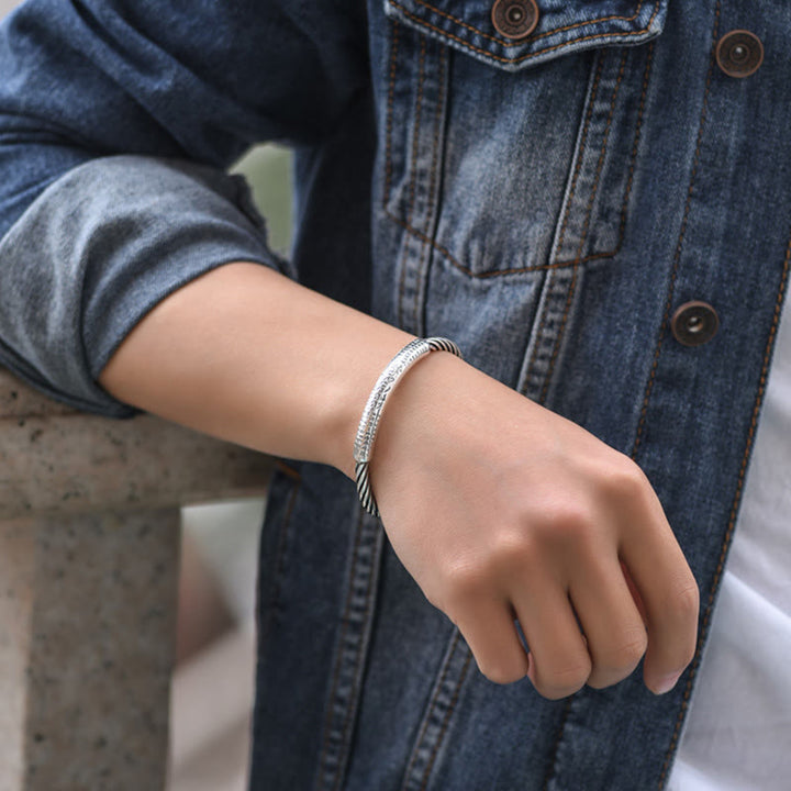 Braccialetto con polsino in Buddha Stones tibetana Om Mani Padme Hum Heart Sutra Purezza - image 17