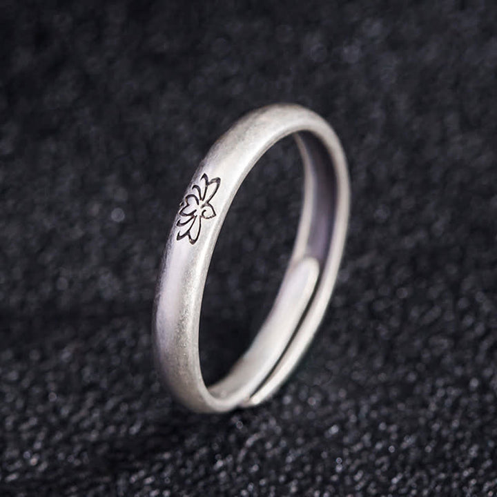 Anello Buddha Stones 925 Sterling Silver Lotus Flower Enlightenment - image 1