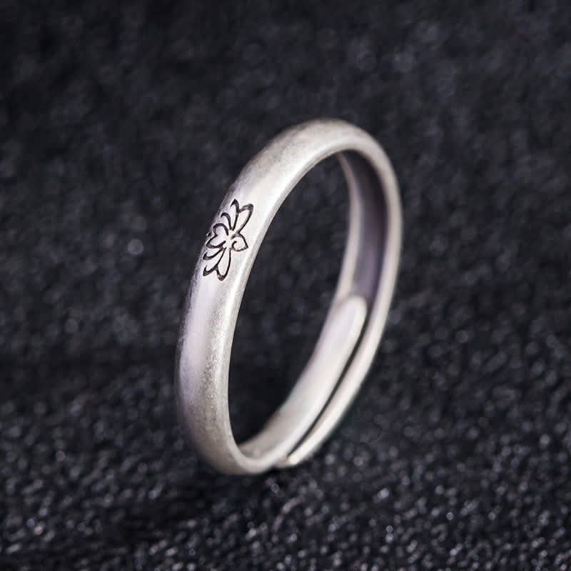 Anello Buddha Stones 925 Sterling Silver Lotus Flower Enlightenment - image 1