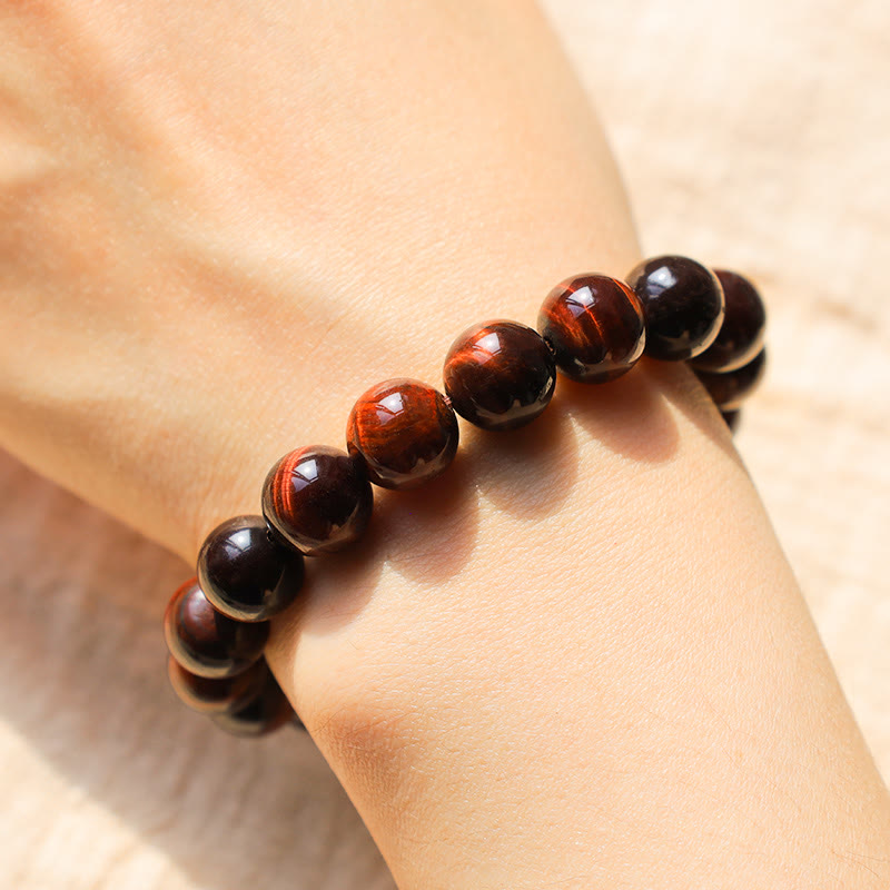 Buddha Stones Bracciale con perle curative in occhio di tigre naturale - image 15