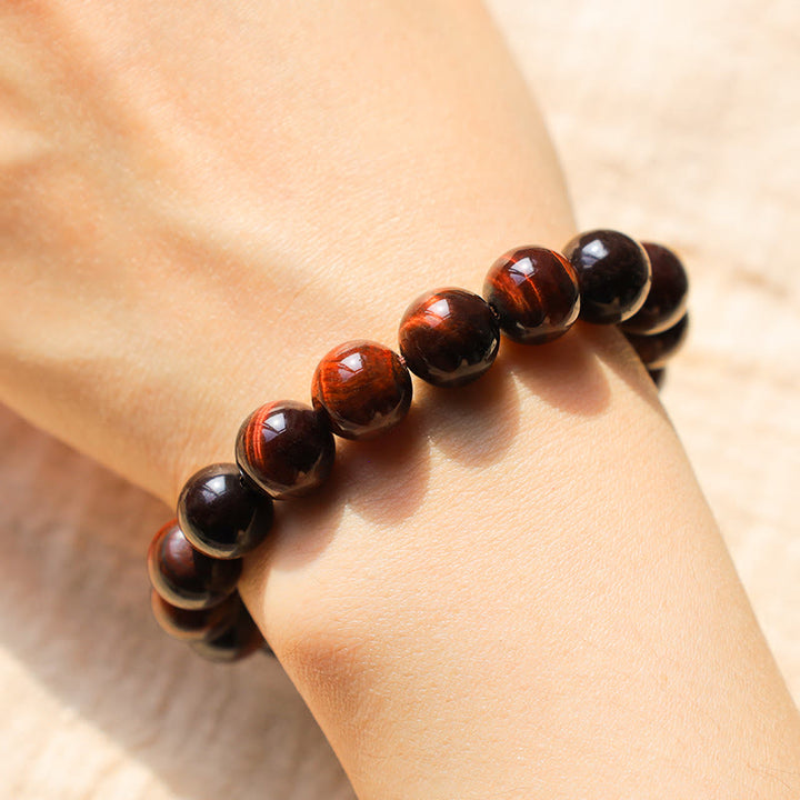 Buddha Stones Bracciale con perle curative in occhio di tigre naturale - image 15