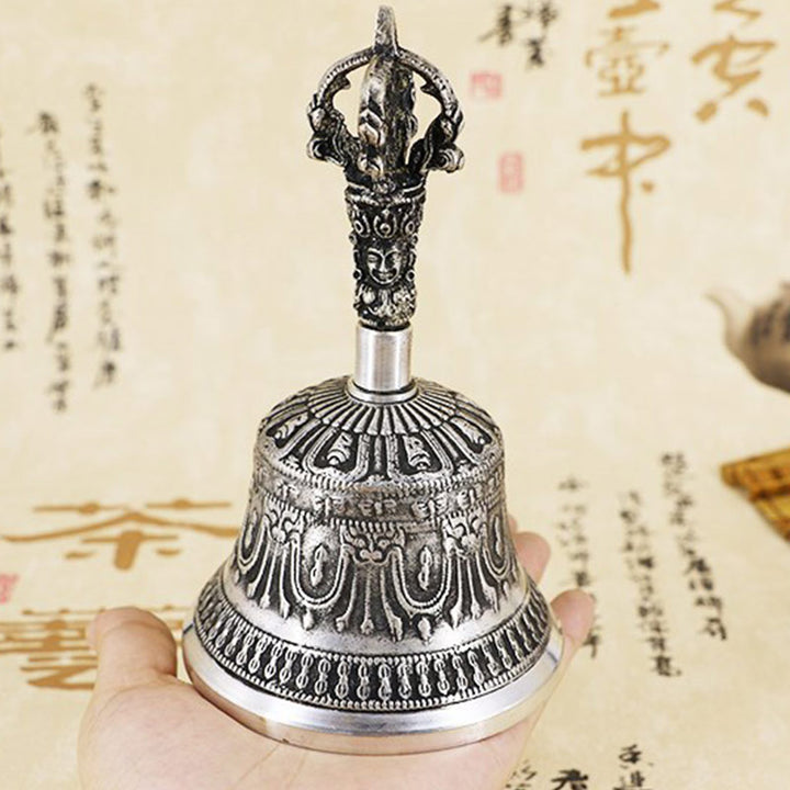 Set di campane per meditazione tibetane Buddha Stones e decorazioni in rame Vajra Dorje